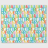 Farbenfrohe Bäume Weihnachtswrapping Papier Geschenkpapier (Flach)