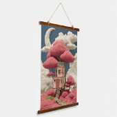 Farbenfrohe Baumhausgestaltung Wandteppich Mit Holzrahmen (Gewinkelt)