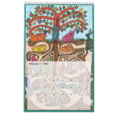 Farbenfrohe Baumkreaturen Whimsical 2022 Tierart Kalender (Feb 2026)