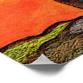 Farbenfrohe Baumkronen gestettetes Glas-Effekt Pos Poster (Ecke)