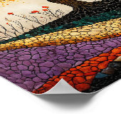 Farbenfrohe Baumlandschaft Poster (Ecke)