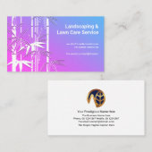 Farbenfrohe Baumleder Bamboo Landschaftsbild Pfleg Visitenkarte (Vorne/Hinten)