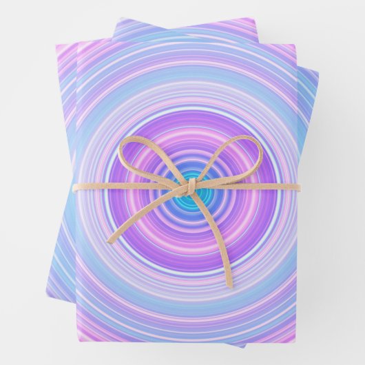 Farbenfrohe Baumwolle Candy Pink Blue Geschenkpapier Set (Beispiel)