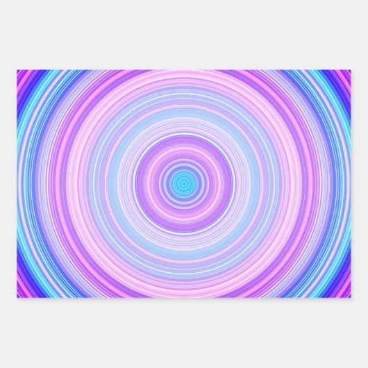 Farbenfrohe Baumwolle Candy Pink Blue Geschenkpapier Set (Vorderseite)