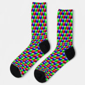 Farbenfrohe Bausteine Thunder_Cove 3-D Socken (Linkes Detail)