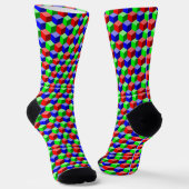 Farbenfrohe Bausteine Thunder_Cove 3-D Socken (Gewinkelt)