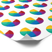 Farbenfrohe Beach Ball Sommermuster Poster (Ecke)