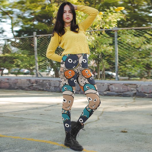 Farbenfrohe Beängstigende Monster Leggings