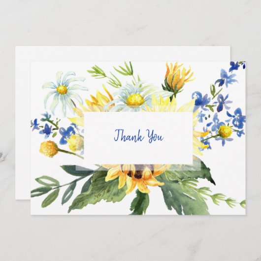 Farbenfrohe Beerdigung von Wasserfarben Danke, das Dankeskarte (Vorne/Hinten)