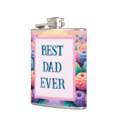 Farbenfrohe Beeren mit bester Vater je Flachmann (Links)