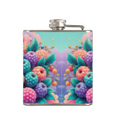 Farbenfrohe Beeren mit bester Vater je Flachmann (Rückseite)