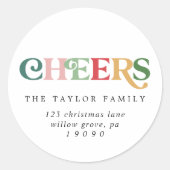 Farbenfrohe Befürworter der Neujahrsausgabe der Rü Runder Aufkleber (Vorderseite)