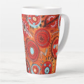 Farbenfrohe Beginnende Latte-Tasse Milchtasse (Rechte Ecke)