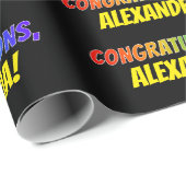 Farbenfrohe "BEGRÜNDUNGEN" + Individuelle Name Geschenkpapier (Rolleneckpunkt)