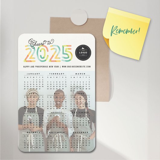 Farbenfrohe Beifall für das Foto 2025 Kalender Neu Magnet