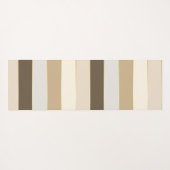 Farbenfrohe Beige Gold Personalisierte Farbstreife Yogamatte (Rückseite (Horizontal))