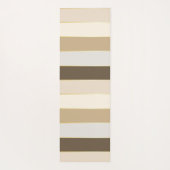 Farbenfrohe Beige Gold Personalisierte Farbstreife Yogamatte (Rückseite)