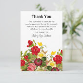 Farbenfrohe Beileid Beerdigung Danke Ankündigung (Stehend Vorderseite)