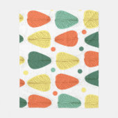 Farbenfrohe bemalte Blätter, glänzendes Geschäftsu Fleecedecke (Vorderseite)