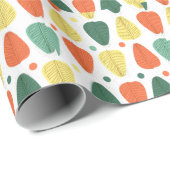 Farbenfrohe bemalte Blätter, glänzendes Geschäftsu Geschenkpapier (Rolleneckpunkt)