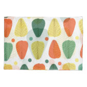 Farbenfrohe bemalte Blätter, glänzendes Geschäftsu Kissenbezug (Rückseite)