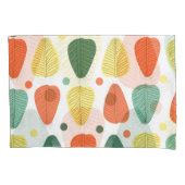 Farbenfrohe bemalte Blätter, glänzendes Geschäftsu Kissenbezug (Vorderseite)