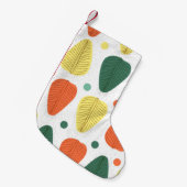 Farbenfrohe bemalte Blätter, glänzendes Geschäftsu Kleiner Weihnachtsstrumpf (Vorderansicht (hängend))