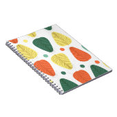 Farbenfrohe bemalte Blätter, glänzendes Geschäftsu Notizblock (Rechte Seite)