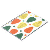 Farbenfrohe bemalte Blätter, glänzendes Geschäftsu Notizblock (Linke Seite)