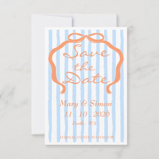 farbenfrohe bemalte Hochzeit Save The Date (Vorderseite)