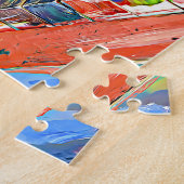 Farbenfrohe, bemalte Klaviertasten Puzzle (Seite)