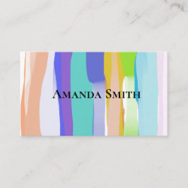 farbenfrohe bemalte Streifen fett, modern künstler Visitenkarte