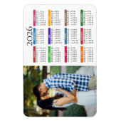 Farbenfrohe benutzerdefinierte 2022 Foto Kalender Magnet (Vertikal)