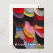 Farbenfrohe Berets Postkarte (Vorne/Hinten)