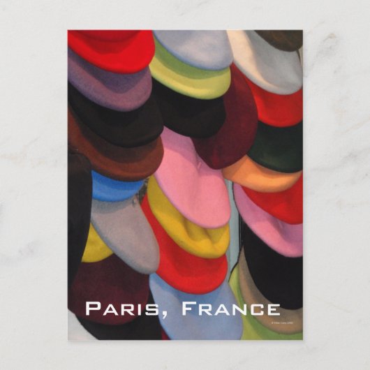 Farbenfrohe Berets Postkarte (Vorderseite)