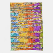 Farbenfrohe Bergaspen Bäume Küche Handtuch (Vertikal)