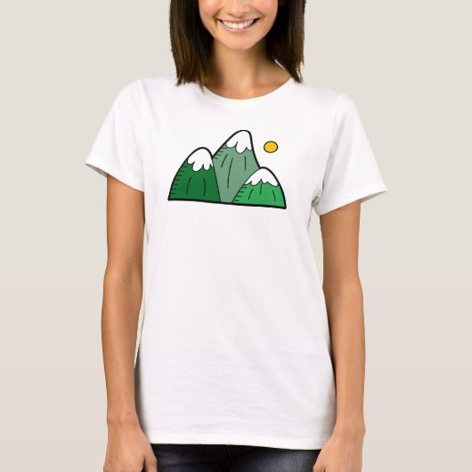 Farbenfrohe Berge Frauen T-Shirt (Vorderseite)