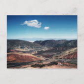 Farbenfrohe Berghütten Rund um Salzfladen Postkarte (Vorderseite)