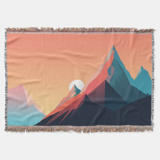 Farbenfrohe Berglandschaft Decke (Vorderseite)