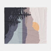 Farbenfrohe Berglandschaft Fleecedecke (Vorderseite (Horizontal))