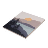 Farbenfrohe Berglandschaft Fliese (Seite)