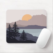 Farbenfrohe Berglandschaft Mousepad (Mit Mouse)