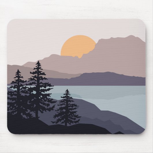 Farbenfrohe Berglandschaft Mousepad (Vorne)