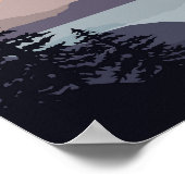 Farbenfrohe Berglandschaft Poster (Ecke)