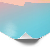 Farbenfrohe Berglandschaft Poster (Ecke)