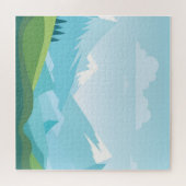 Farbenfrohe Berglandschaft Puzzle (Horizontal)