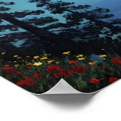 Farbenfrohe Bergsee Natur AI Paintin Poster (Ecke)