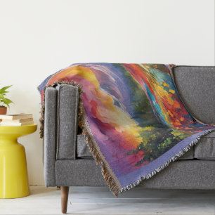 Farbenfrohe Bergtal Name oder Text hinzufügen Decke