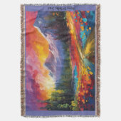 Farbenfrohe Bergtal Name oder Text hinzufügen Decke (Vorderseite Vertikal)