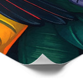 Farbenfrohe Bergwelt Sass Café - Wine Bar Poster (Ecke)